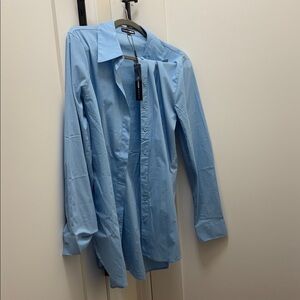 Fashion Nova Light Blue Blouse